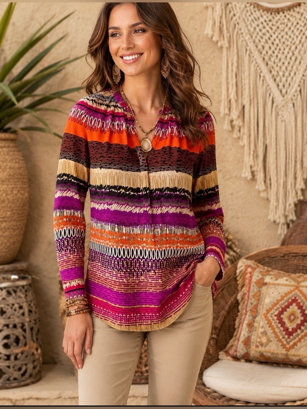 Glance brand colorful top